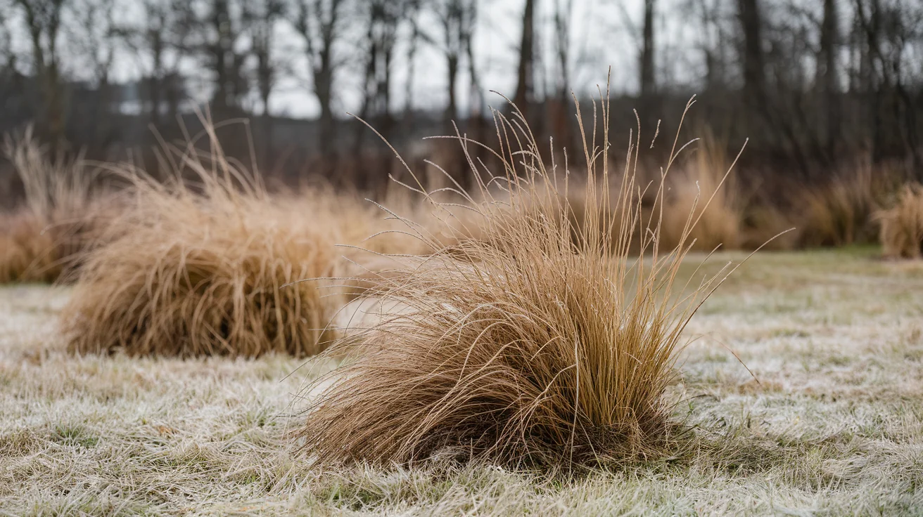 Kentucky bluegrass lawn in winter dormancy