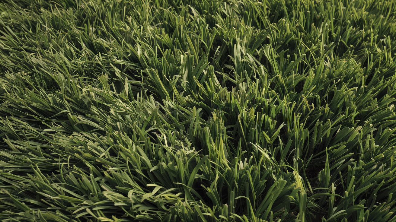 Beautiful Zoysia grass lawn, deep green, dense carpet