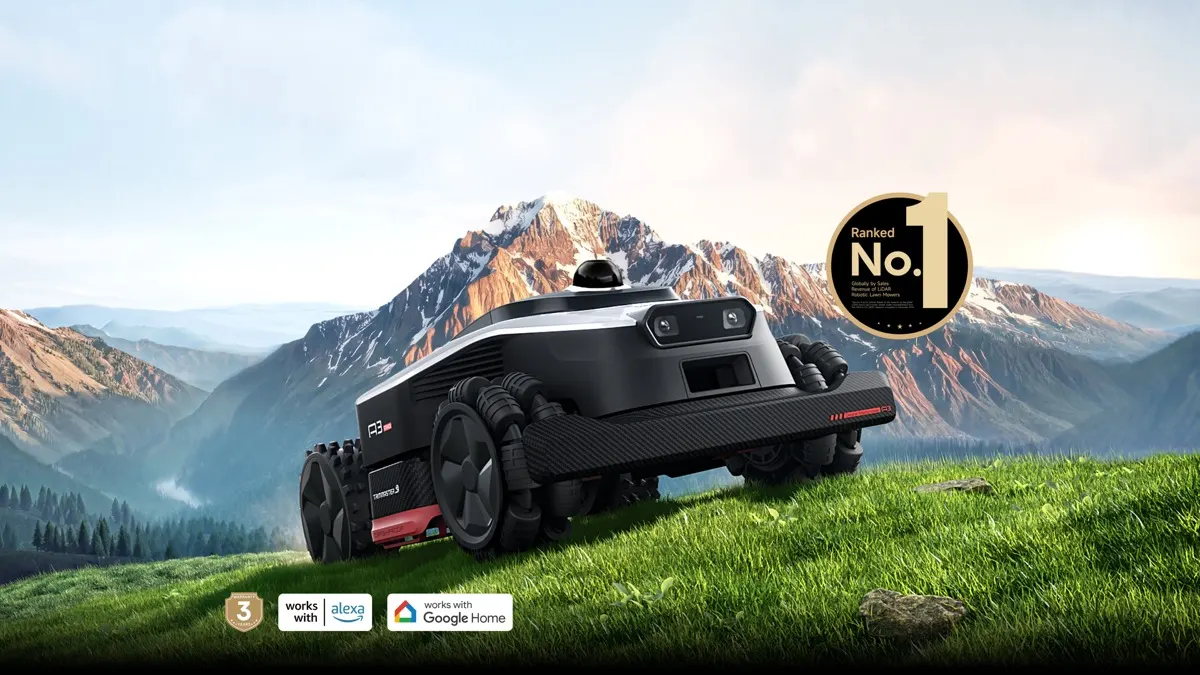 Dreame A3 AWD on a residential lawn