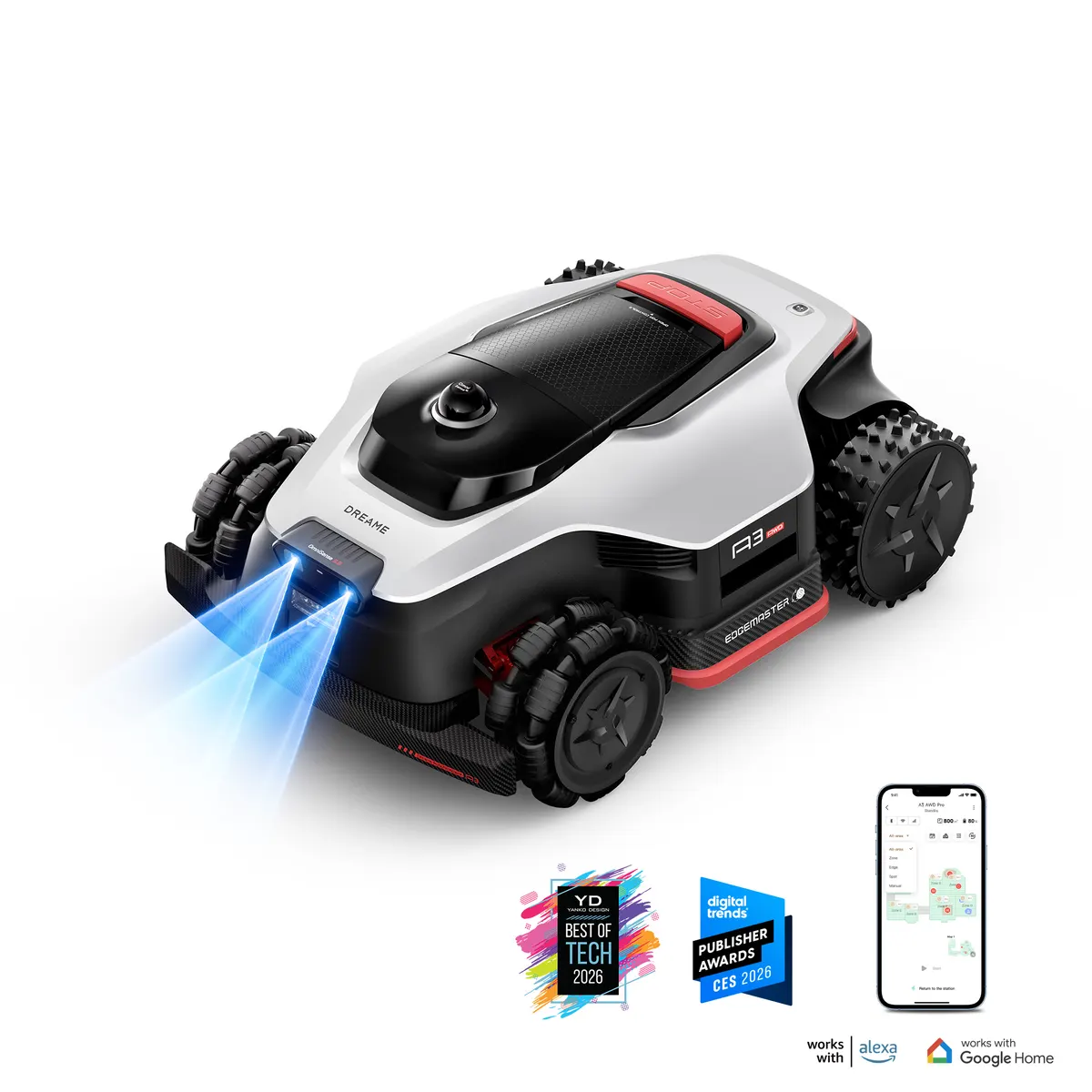Dreame A3 AWD Pro robot lawn mower hero shot