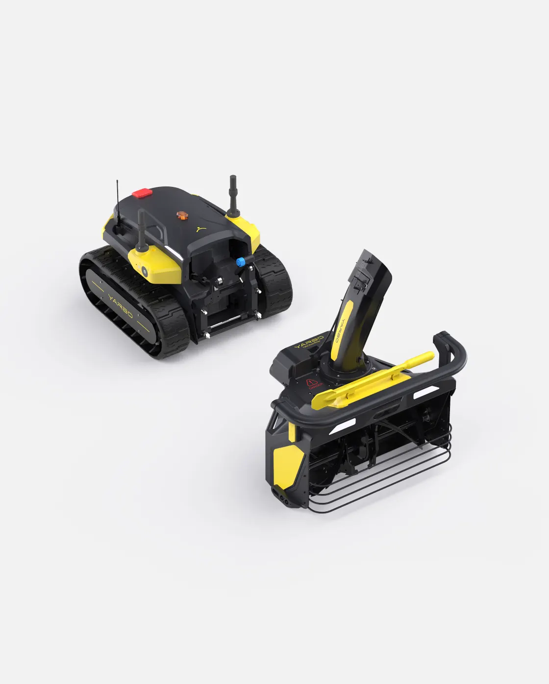 Yarbo Snow Blower demonstrating throw distance